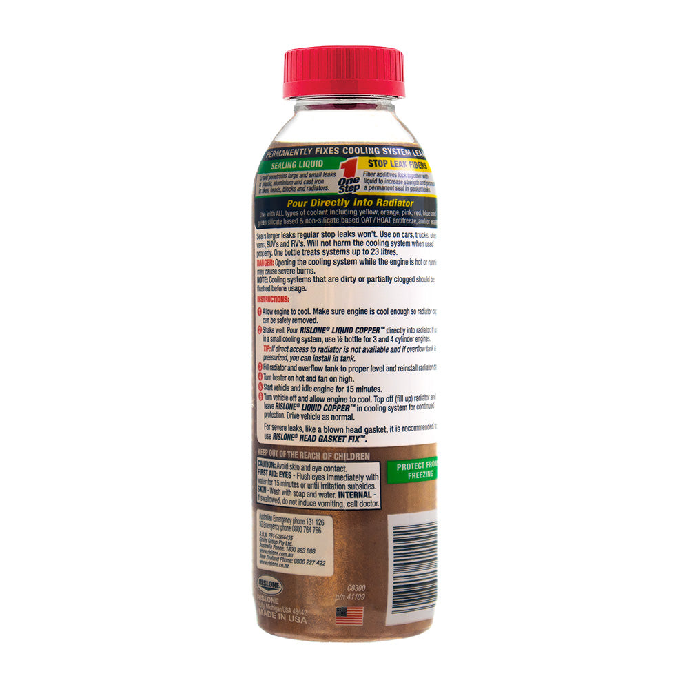Rislone Liquid Copper – achterkant van de verpakking