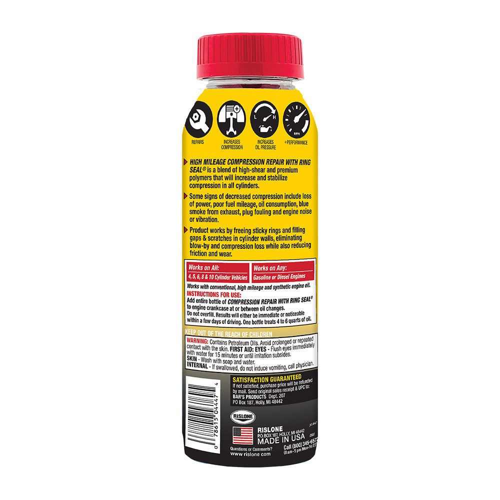 Rislone Compressie Repair met Ring Seal – achterkant van de verpakking